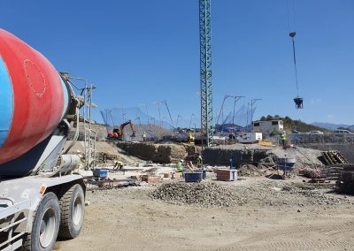Suministro de hormigón en la nueva obra 92 viviendas en Selwo Estepona realizada por Jarquil